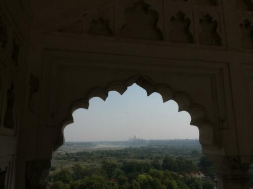 Agra Fort, View with Taj Mahal